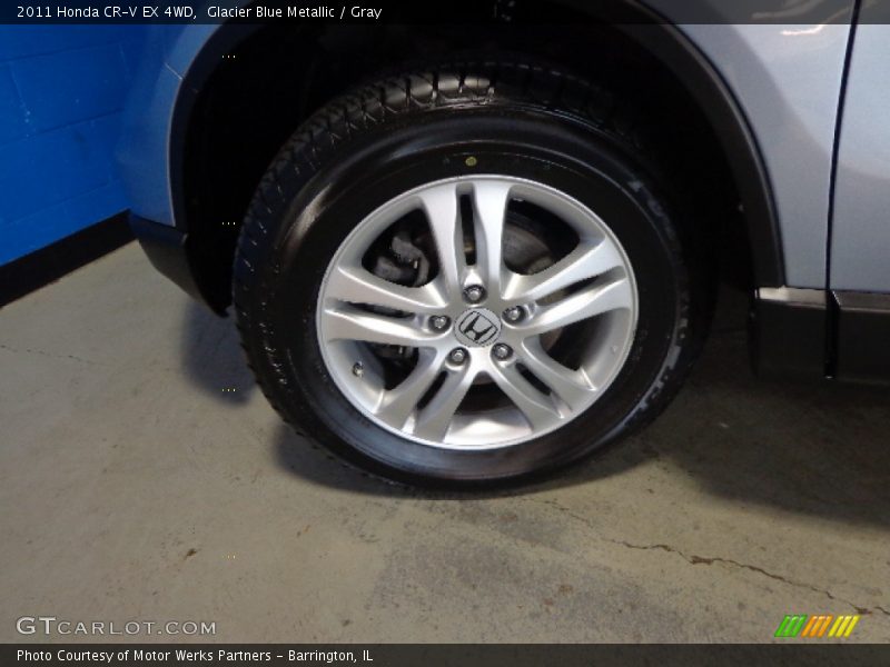 Glacier Blue Metallic / Gray 2011 Honda CR-V EX 4WD