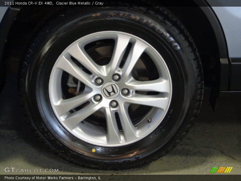Glacier Blue Metallic / Gray 2011 Honda CR-V EX 4WD
