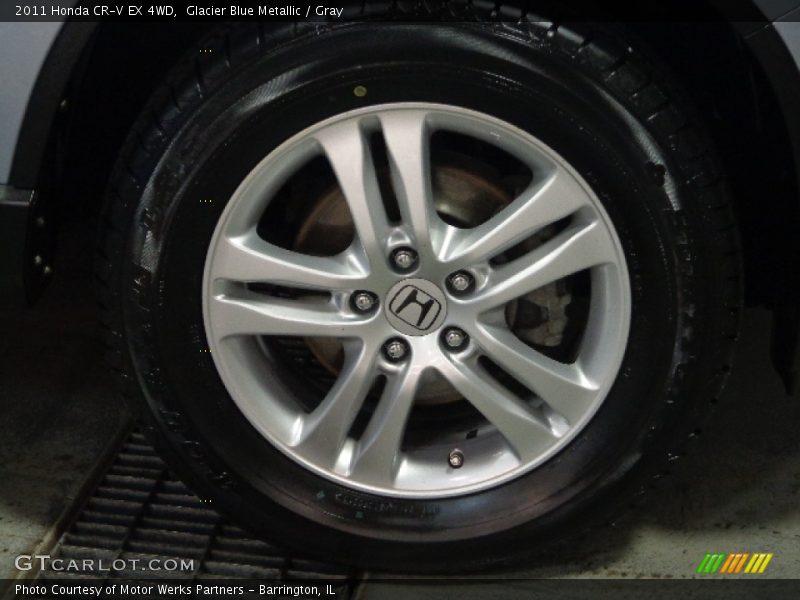 Glacier Blue Metallic / Gray 2011 Honda CR-V EX 4WD
