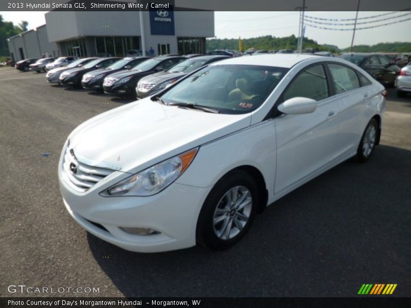 Shimmering White / Camel 2013 Hyundai Sonata GLS
