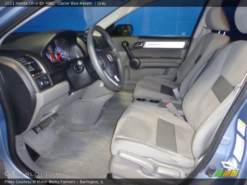 Glacier Blue Metallic / Gray 2011 Honda CR-V EX 4WD