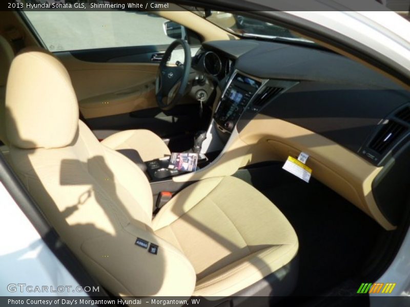 Shimmering White / Camel 2013 Hyundai Sonata GLS