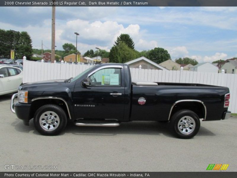 Dark Blue Metallic / Dark Titanium 2008 Chevrolet Silverado 1500 LS Regular Cab