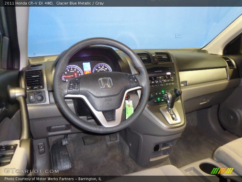 Glacier Blue Metallic / Gray 2011 Honda CR-V EX 4WD