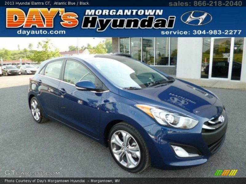 Atlantic Blue / Black 2013 Hyundai Elantra GT