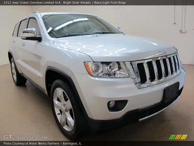 Bright Silver Metallic / Black/Light Frost Beige 2012 Jeep Grand Cherokee Limited 4x4