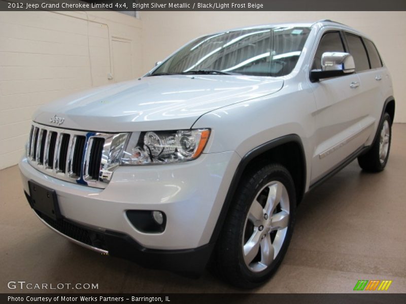 Bright Silver Metallic / Black/Light Frost Beige 2012 Jeep Grand Cherokee Limited 4x4