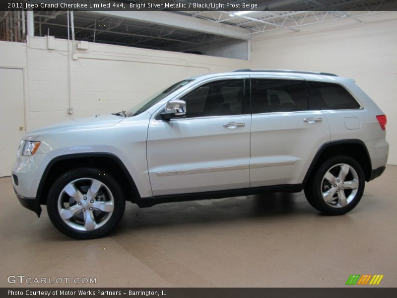 Bright Silver Metallic / Black/Light Frost Beige 2012 Jeep Grand Cherokee Limited 4x4