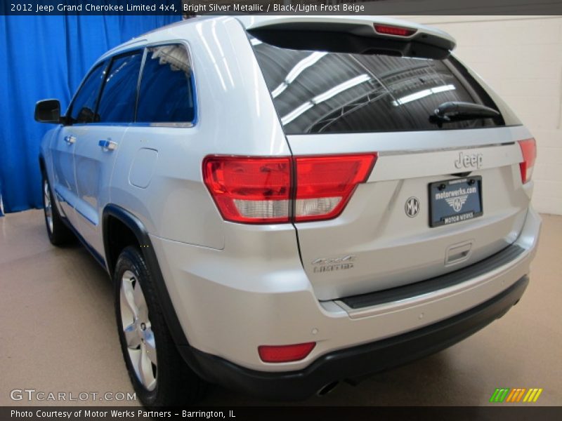 Bright Silver Metallic / Black/Light Frost Beige 2012 Jeep Grand Cherokee Limited 4x4