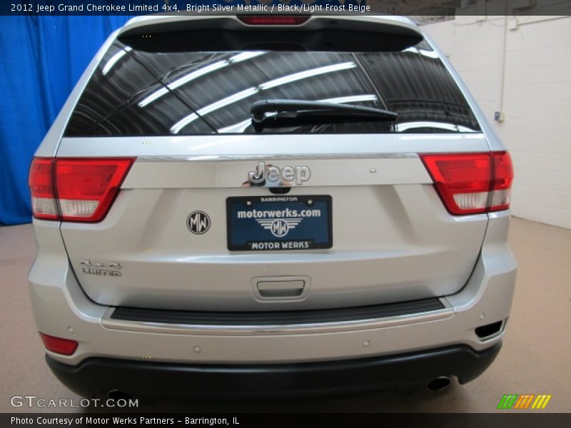 Bright Silver Metallic / Black/Light Frost Beige 2012 Jeep Grand Cherokee Limited 4x4