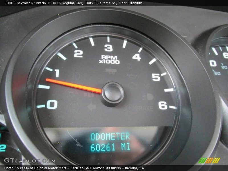 Dark Blue Metallic / Dark Titanium 2008 Chevrolet Silverado 1500 LS Regular Cab
