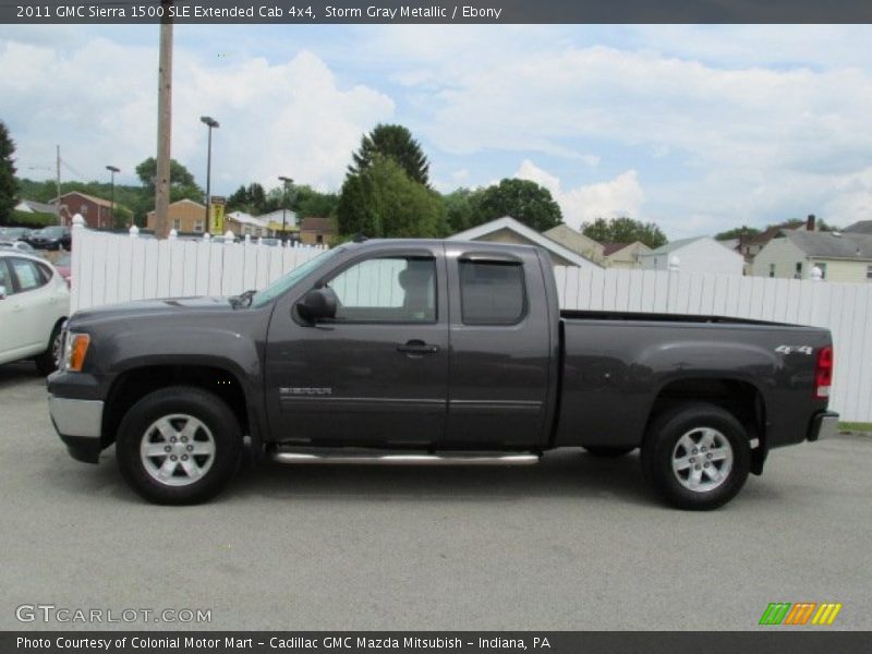 Storm Gray Metallic / Ebony 2011 GMC Sierra 1500 SLE Extended Cab 4x4