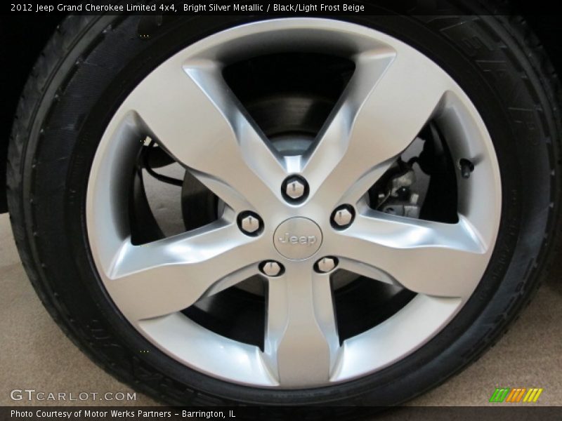 Bright Silver Metallic / Black/Light Frost Beige 2012 Jeep Grand Cherokee Limited 4x4