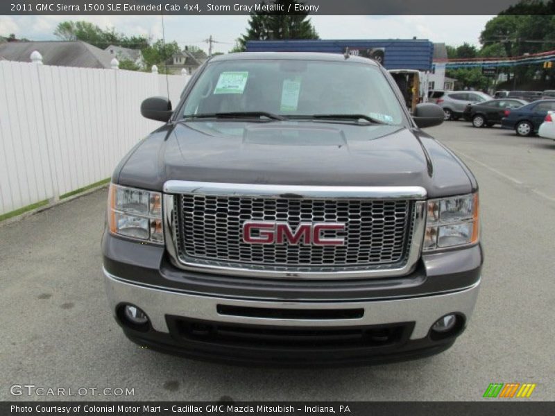Storm Gray Metallic / Ebony 2011 GMC Sierra 1500 SLE Extended Cab 4x4