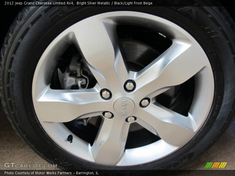 Bright Silver Metallic / Black/Light Frost Beige 2012 Jeep Grand Cherokee Limited 4x4
