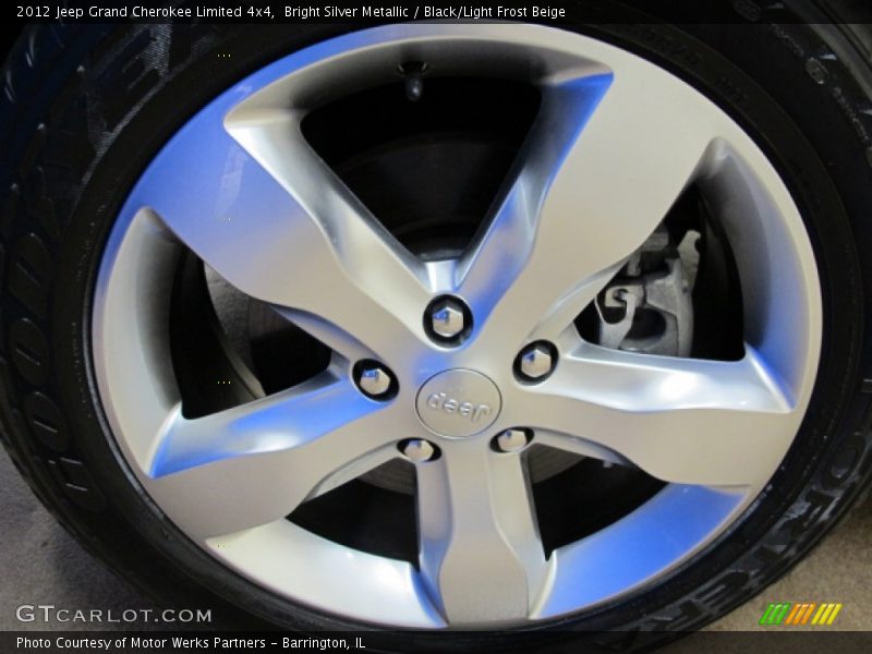 Bright Silver Metallic / Black/Light Frost Beige 2012 Jeep Grand Cherokee Limited 4x4