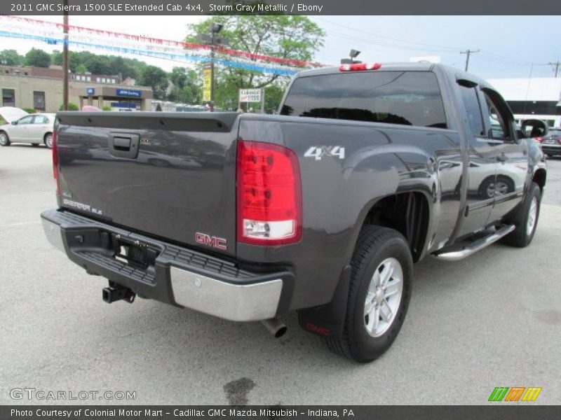 Storm Gray Metallic / Ebony 2011 GMC Sierra 1500 SLE Extended Cab 4x4