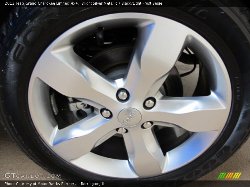 Bright Silver Metallic / Black/Light Frost Beige 2012 Jeep Grand Cherokee Limited 4x4