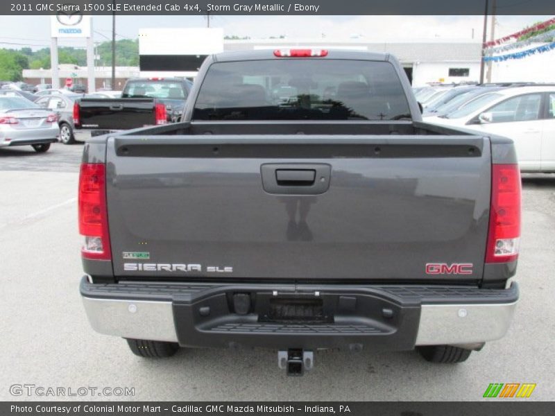 Storm Gray Metallic / Ebony 2011 GMC Sierra 1500 SLE Extended Cab 4x4