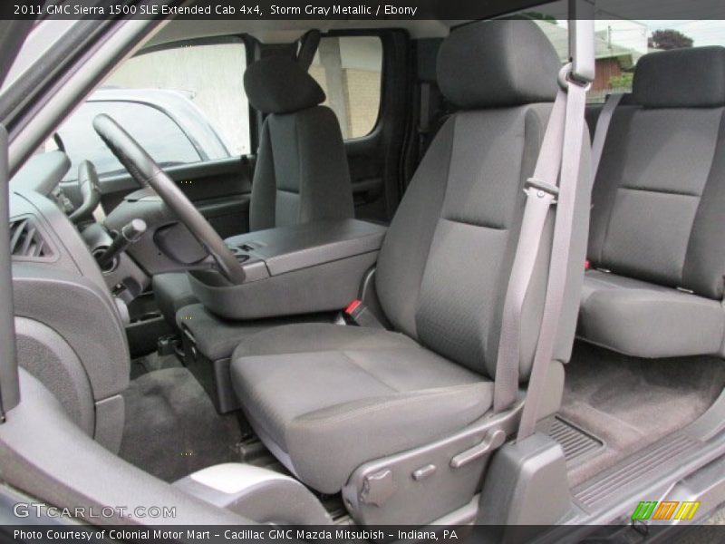 Storm Gray Metallic / Ebony 2011 GMC Sierra 1500 SLE Extended Cab 4x4