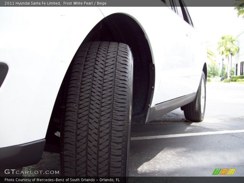 Frost White Pearl / Beige 2011 Hyundai Santa Fe Limited