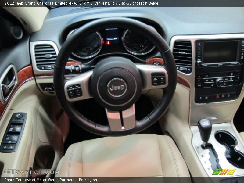 Bright Silver Metallic / Black/Light Frost Beige 2012 Jeep Grand Cherokee Limited 4x4