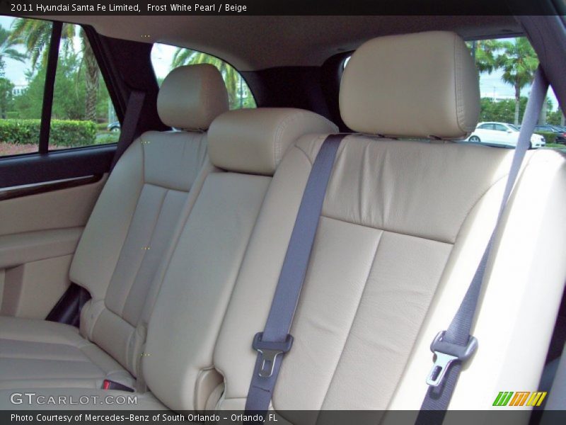 Frost White Pearl / Beige 2011 Hyundai Santa Fe Limited
