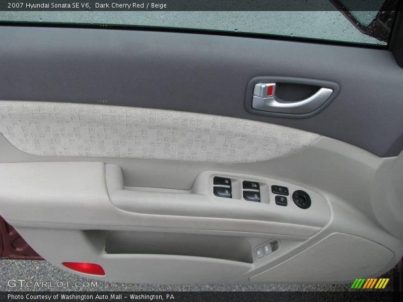 Dark Cherry Red / Beige 2007 Hyundai Sonata SE V6