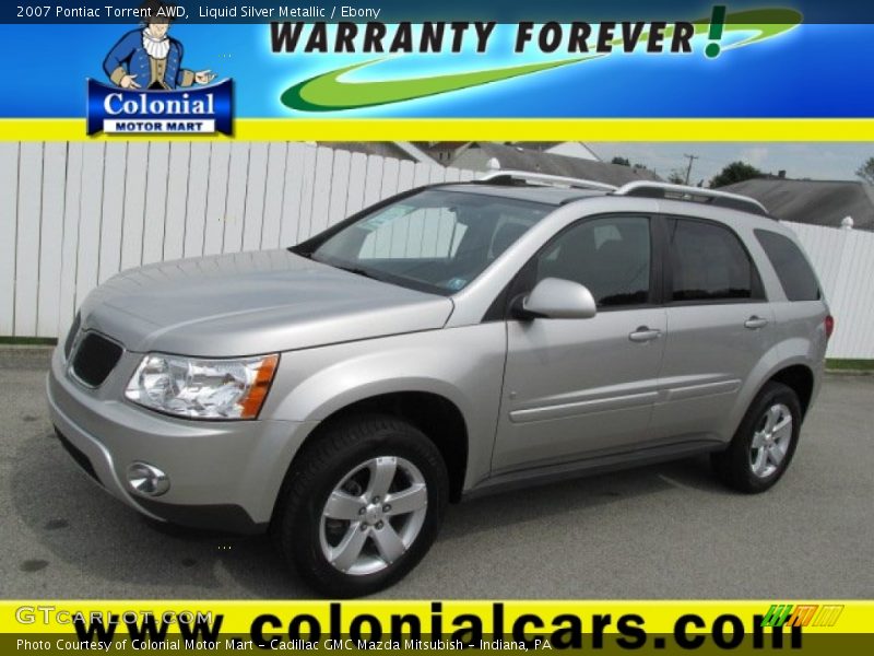 Liquid Silver Metallic / Ebony 2007 Pontiac Torrent AWD