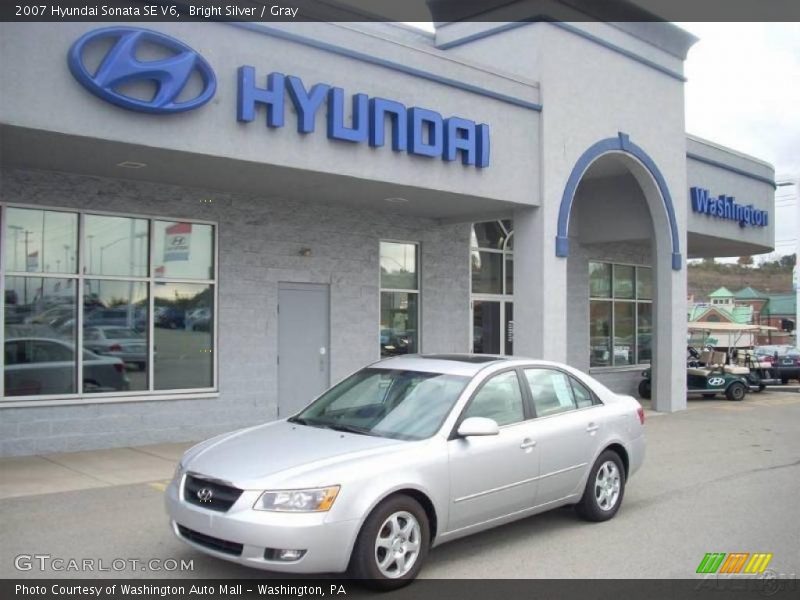 Bright Silver / Gray 2007 Hyundai Sonata SE V6