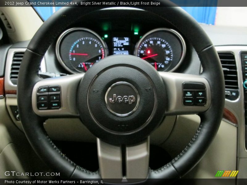 Bright Silver Metallic / Black/Light Frost Beige 2012 Jeep Grand Cherokee Limited 4x4