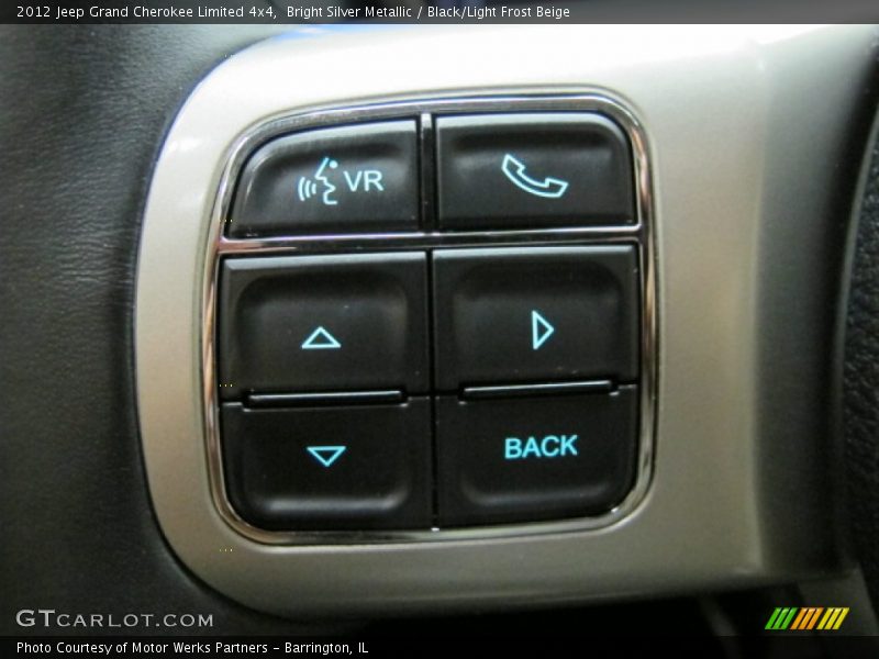 Bright Silver Metallic / Black/Light Frost Beige 2012 Jeep Grand Cherokee Limited 4x4