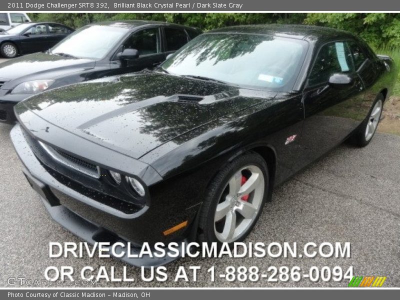Brilliant Black Crystal Pearl / Dark Slate Gray 2011 Dodge Challenger SRT8 392