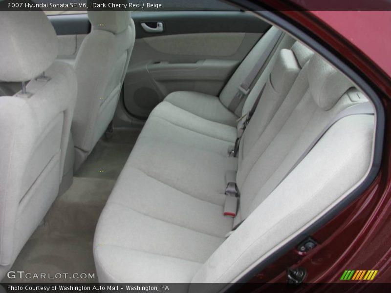 Dark Cherry Red / Beige 2007 Hyundai Sonata SE V6