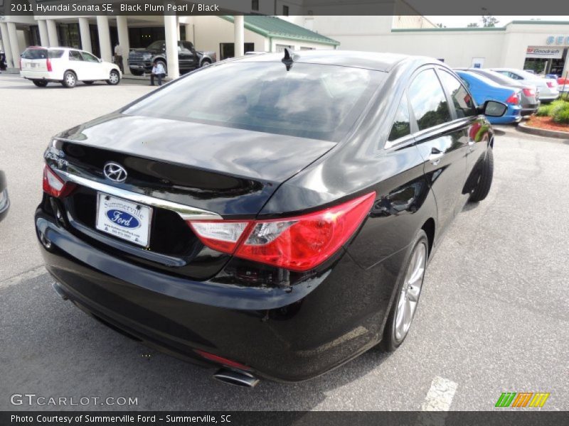 Black Plum Pearl / Black 2011 Hyundai Sonata SE