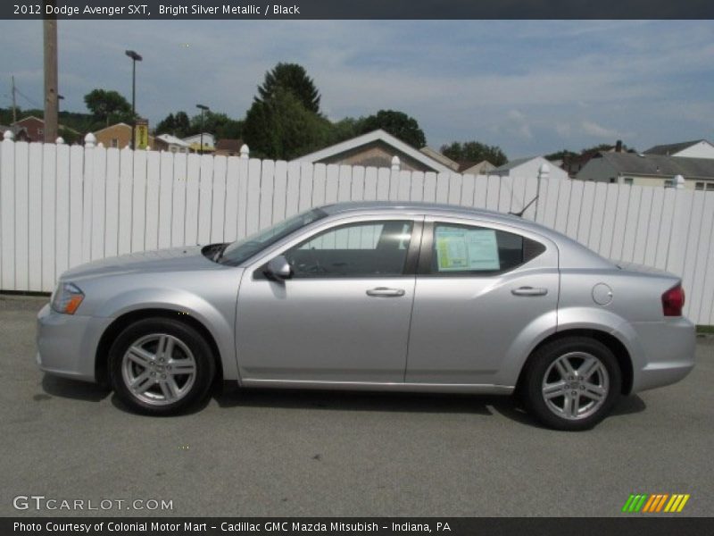 Bright Silver Metallic / Black 2012 Dodge Avenger SXT