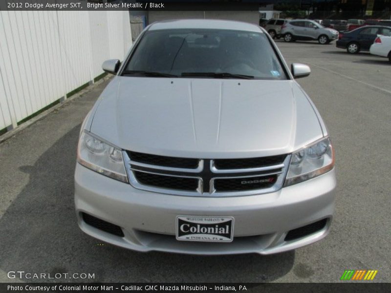 Bright Silver Metallic / Black 2012 Dodge Avenger SXT