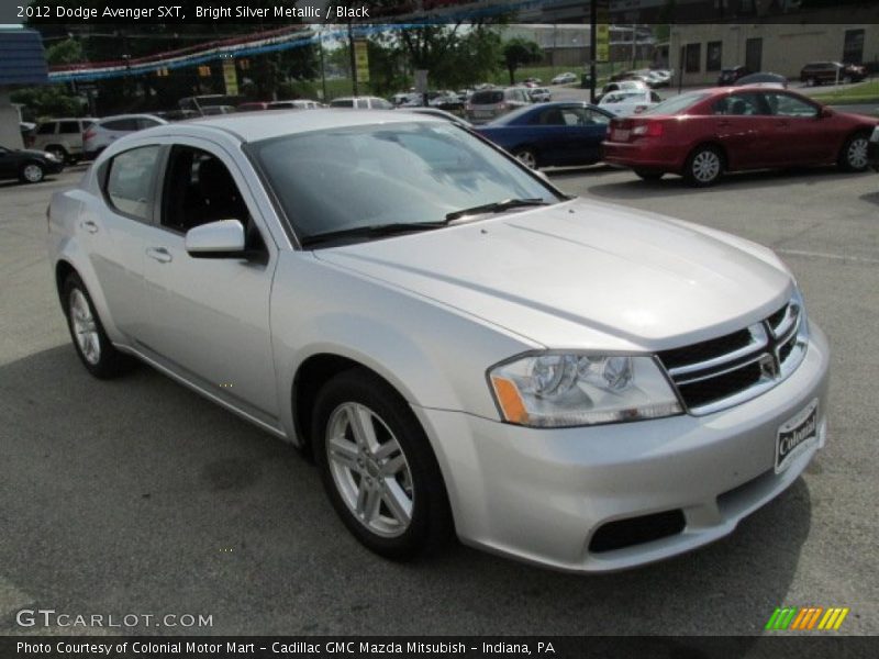 Bright Silver Metallic / Black 2012 Dodge Avenger SXT