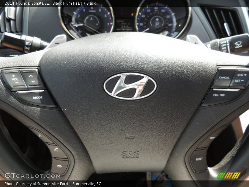 Black Plum Pearl / Black 2011 Hyundai Sonata SE