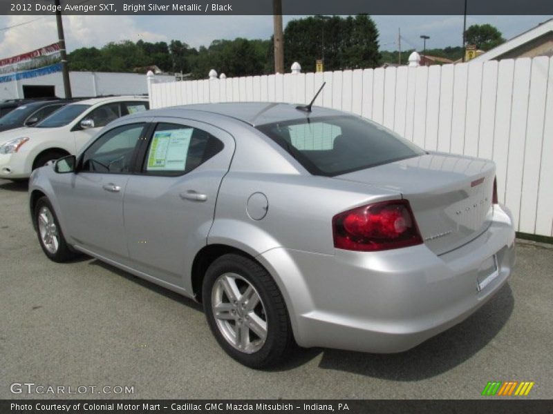 Bright Silver Metallic / Black 2012 Dodge Avenger SXT