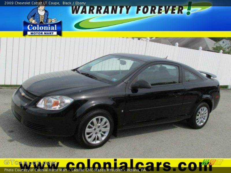 Black / Ebony 2009 Chevrolet Cobalt LT Coupe