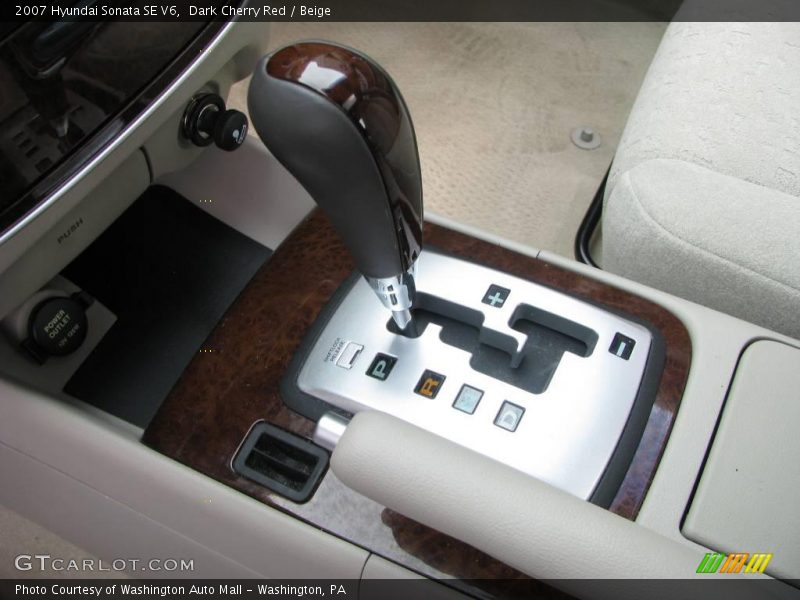 Dark Cherry Red / Beige 2007 Hyundai Sonata SE V6