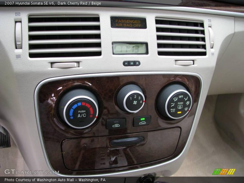 Dark Cherry Red / Beige 2007 Hyundai Sonata SE V6