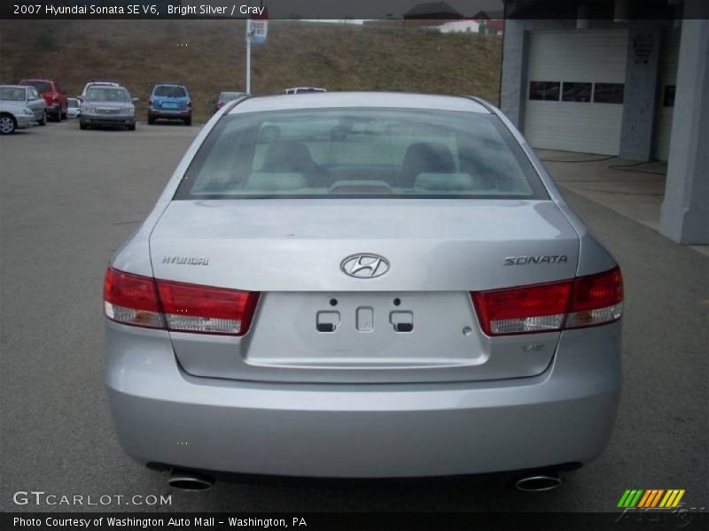 Bright Silver / Gray 2007 Hyundai Sonata SE V6