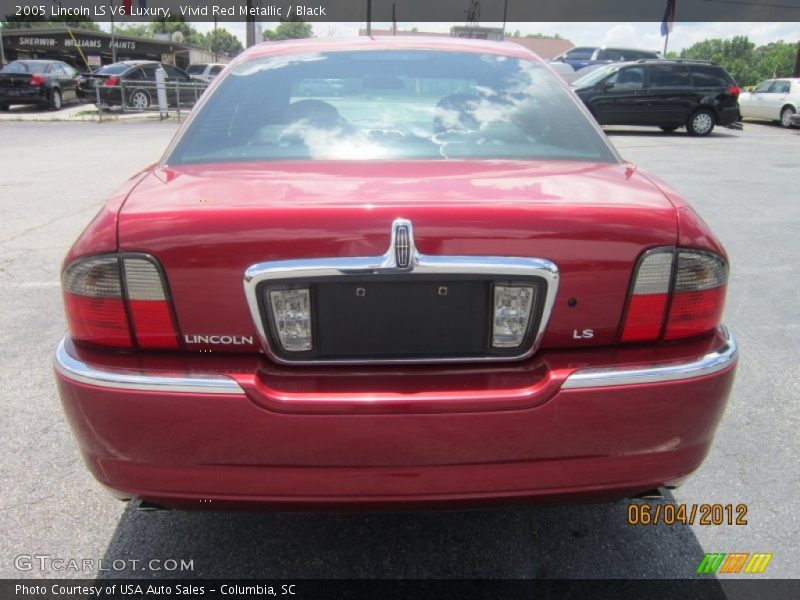 Vivid Red Metallic / Black 2005 Lincoln LS V6 Luxury