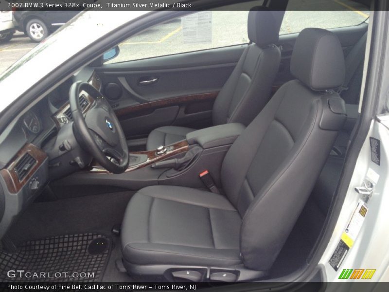 Titanium Silver Metallic / Black 2007 BMW 3 Series 328xi Coupe