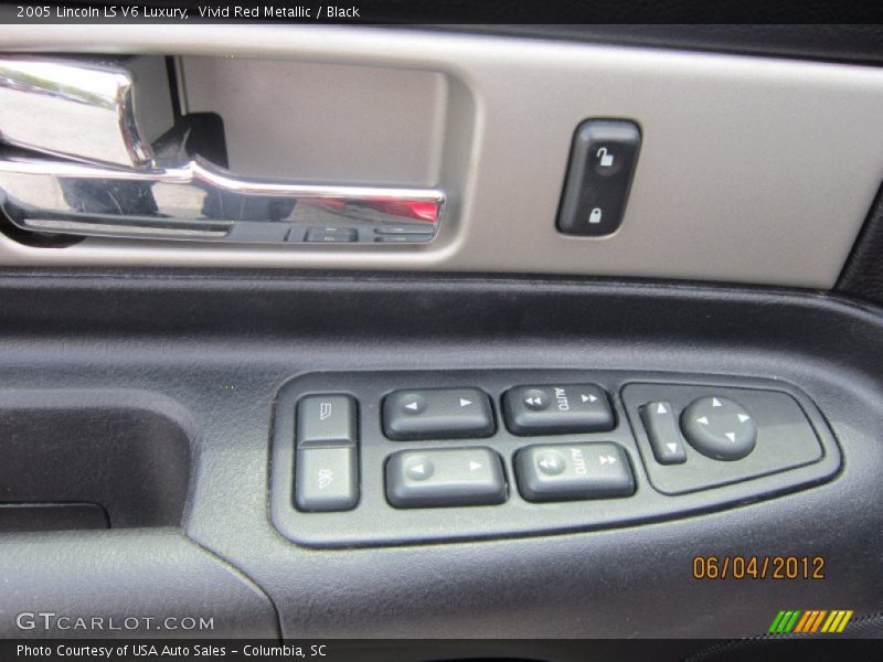Vivid Red Metallic / Black 2005 Lincoln LS V6 Luxury