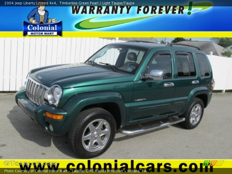 Timberline Green Pearl / Light Taupe/Taupe 2004 Jeep Liberty Limited 4x4