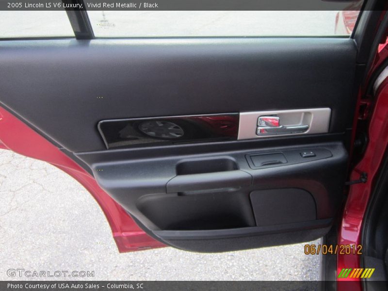Vivid Red Metallic / Black 2005 Lincoln LS V6 Luxury