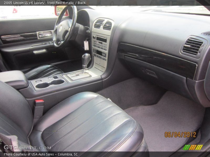 Vivid Red Metallic / Black 2005 Lincoln LS V6 Luxury